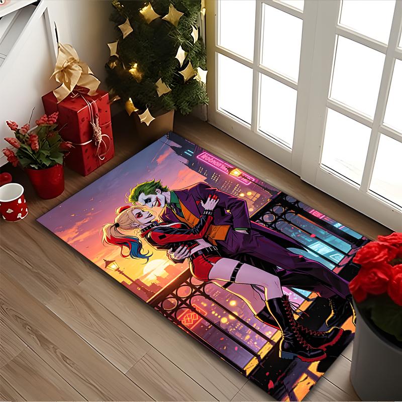 1pc Office Printed Area Carpet, JOKER Rug, Home Sofa Chair Mat For Christmas and Halloween Décor