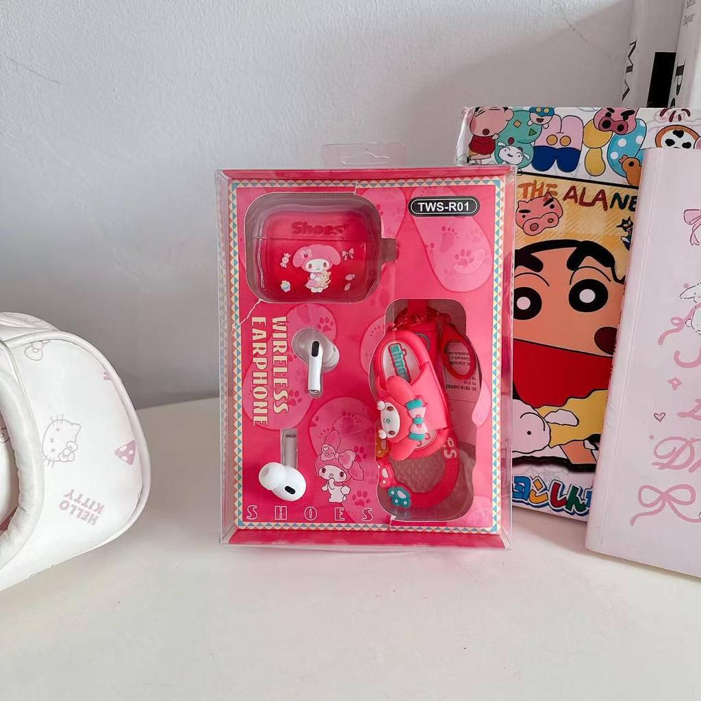 Мультяшний тваринний обертовий брелок: Милі Бездротові Bluetooth TWS Навушники в Дизайні Капців