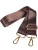 [Lelotte] Shoulder Strap, Wide, Replacement Shoulder Belt for Bags (Solid Dark Brown X Gold)