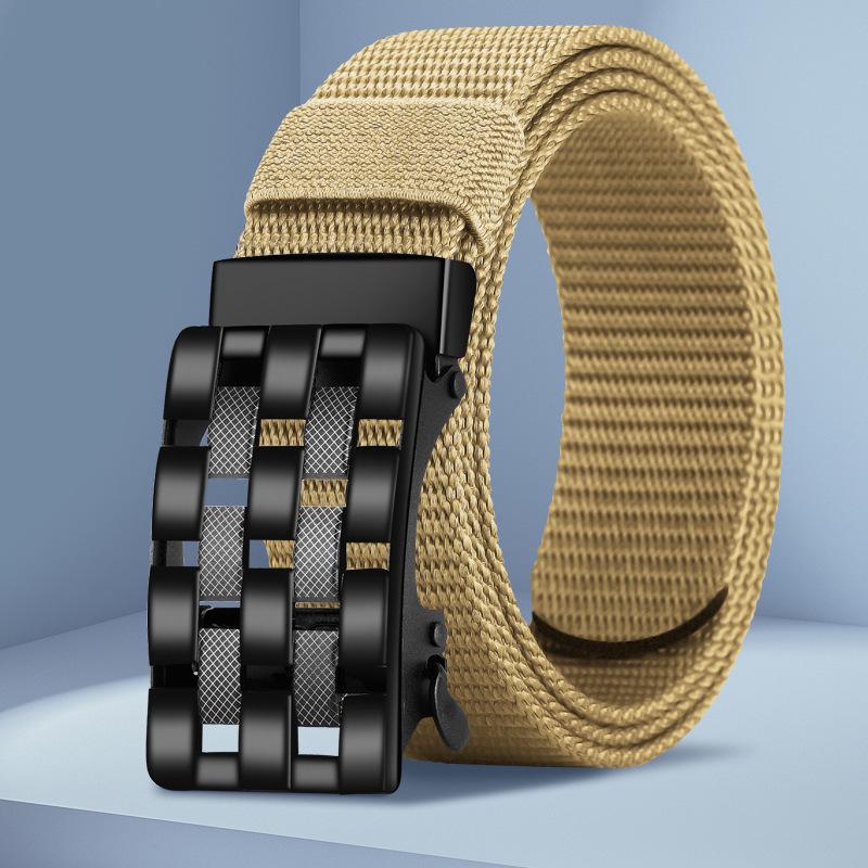 

Men s Versatile Automatic Buckle Leather Belt for Jeans, Military, and Casual Wear 120 cm хаки