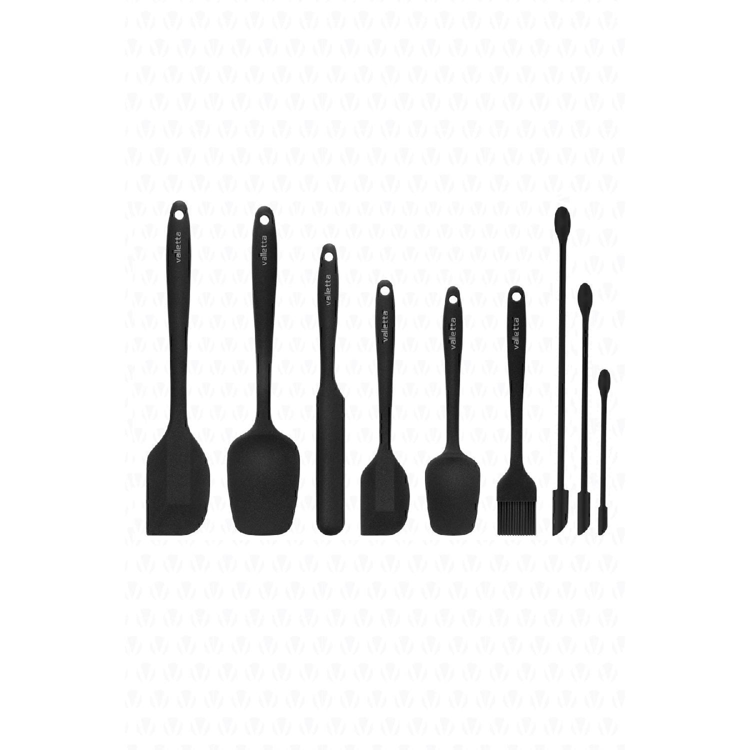 

Drongo Jar Scraper Silicone Spatula Set 9 Pieces Black красный