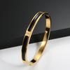 Braceletjonc Émail Mode pour Femmes CNC Cristal Zirconium Doré Noir Rouge Bleu Braceletjonc Coloré pour Femmes Bijoux Cadeau