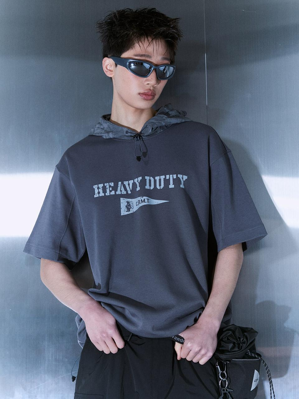 Cob Master Woven Hood T-Shirt [Dark Gray] Dark Gray/M