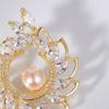 Bo Xin Yun Luxury Zircon Leaf Brooch with Freshwater Pearl – Elegant Fashion Coat Pin Corsage Gift