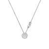 Michael Kors Mkc1208An040 Mk Logo Pendant Silver Necklace