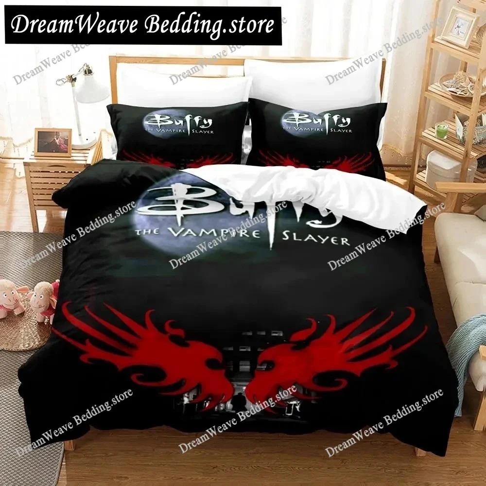 3D-Druck Buffy – Im Bann der Dämonen Bettwäsche-Set Bettbezug Bettwäsche-Set Steppdeckenbezug Kissenbezug Bettdecke King Queen Size Jungen Erwachsene741