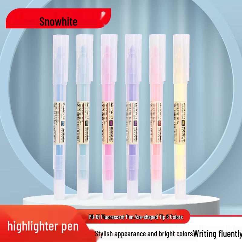 Snowhite Fluorescent Highlighter Pen Set