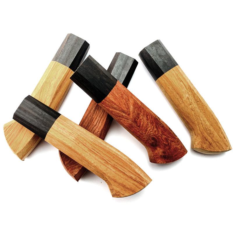 Natural Solid Wood Japanese Style Kitchen Knife Octagonal Wooden Handle Scales Diy Making Accessories Parts