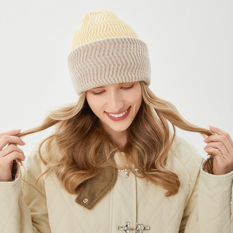 Niche Knitted Hat for Men and Women Trendy Autumn and Winter Warm Neck Protection Hood  Outdoor Cycling Windproof Woolen Hat