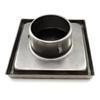 150mm Stainless Steel Square Ventilation Cover Air Outlet External Wall Rain Caps Stainless Steel Air Vent Duct Grills