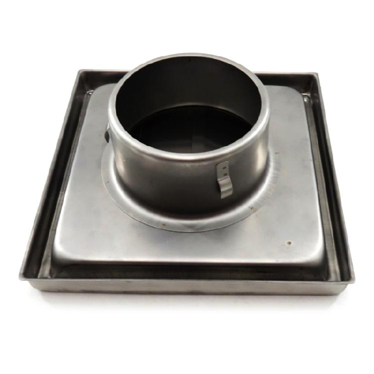 150mm Stainless Steel Square Ventilation Cover Air Outlet External Wall Rain Caps Stainless Steel Air Vent Duct Grills
