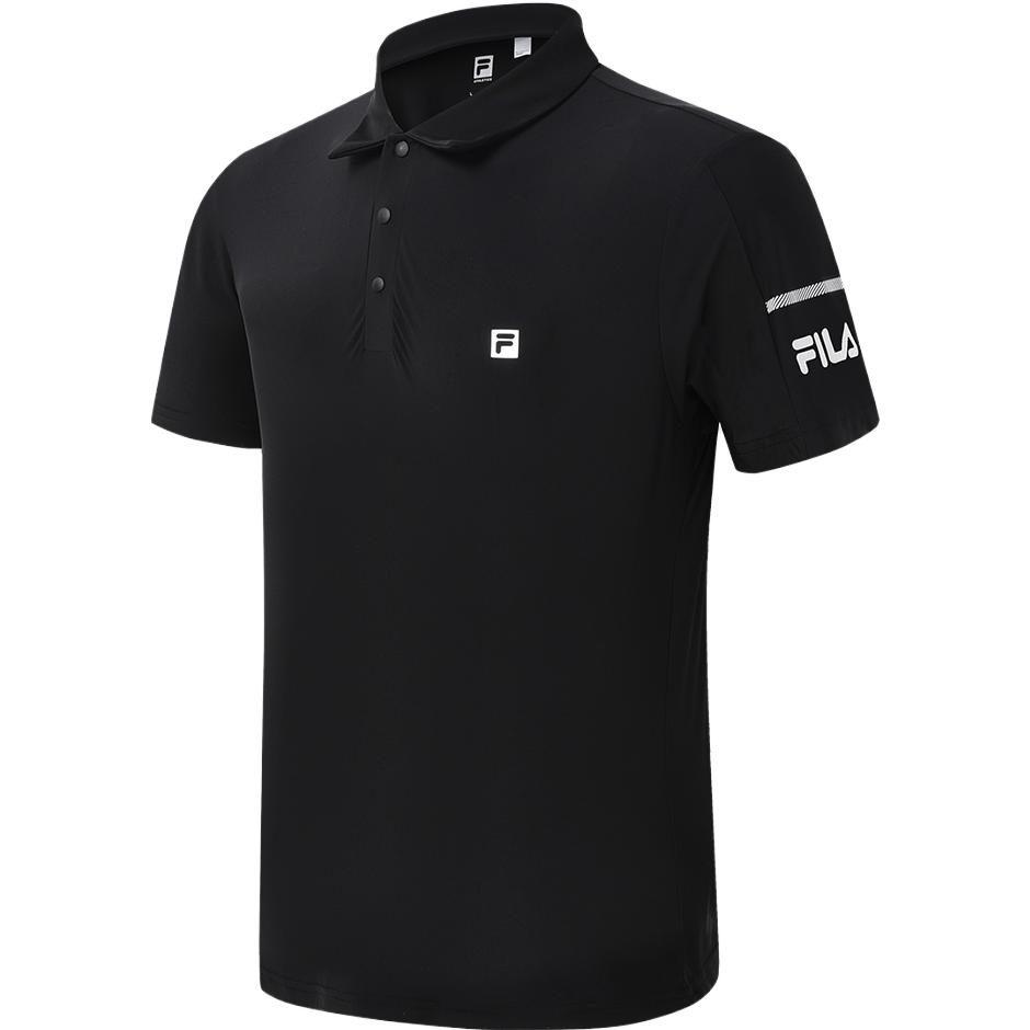 FILA Polo Shirts Men's Black Polo Collar Moderate Straight Fit A11M321152G-BK