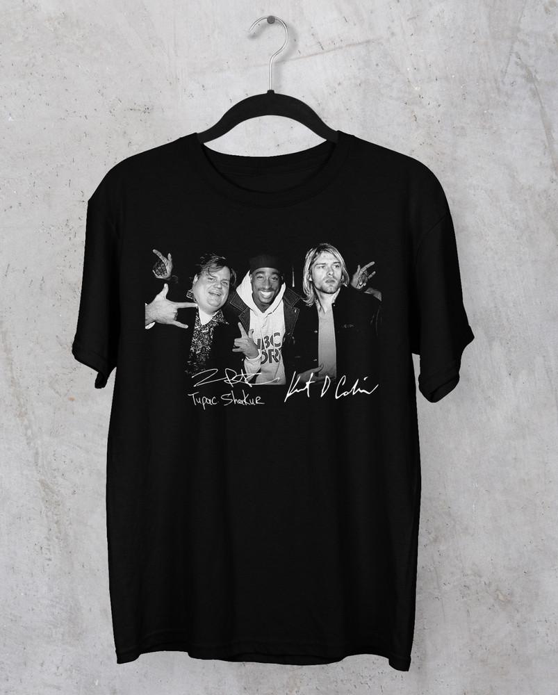 

CHRIS FARLEY KURT COBAIN signature T-shirt Black S-5xl JJ4799 Unisex T-Shirt XXXXL
