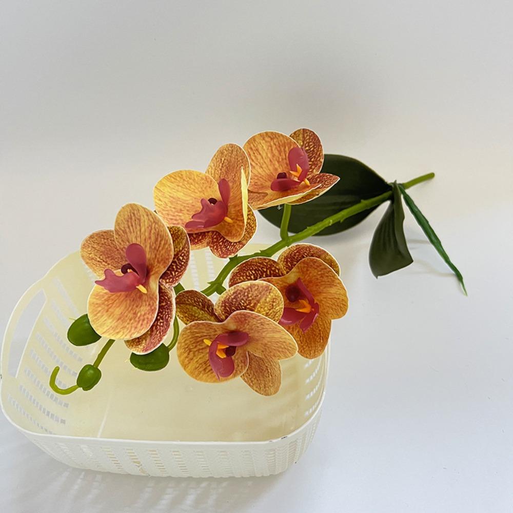37cm Simulated Artificial Butterfly Orchid Bouquet 3D Fake Flowers Home Room Decor