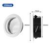 75-200mm Round Adjustable Wall Interior Vent ABS Ventilation Grille Vent Cover Oblique Louver Bathroom Office Room Accessories
