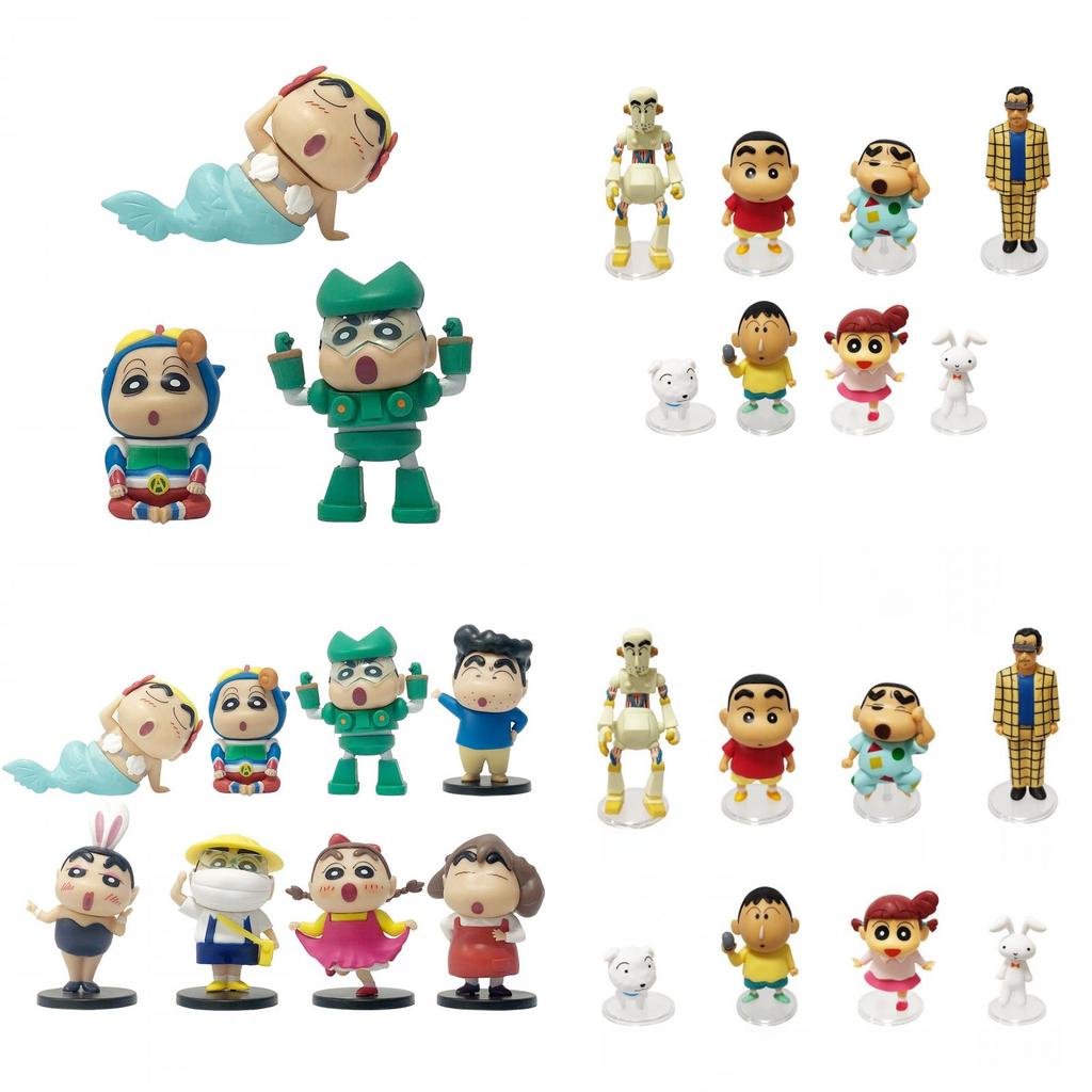 Cartoon Crayon Shinchan Figure Set With Pvc Material For Collectors And Desk Decor