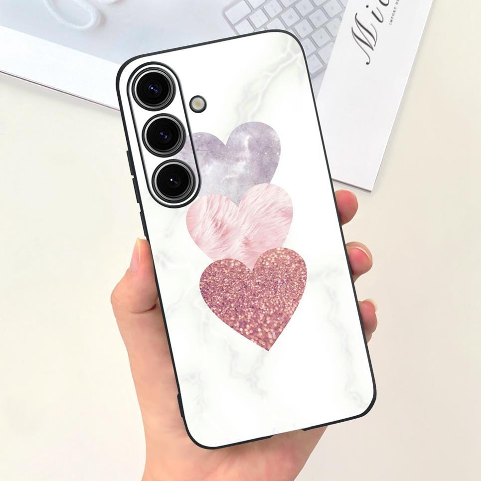 Pour Coque Samsung Galaxy S24 Pare-chocs Étui Samsung S24+ S24 Plus S24 Ultra Téléphone Coques Étui Jelly Fille Fleur Papillon Étui Souple