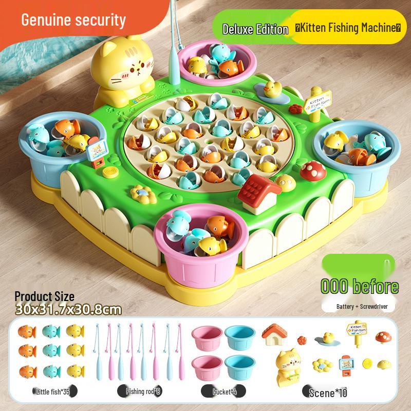 Electric Magnetic Fishing Toy for Toddlers, Ages 1-3 – Educational Baby Gift for Boys & Girls, Promotes Intellectual Development.