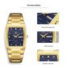 WWOOR 8837 Men's Quartz Square Waterproof Business Watch