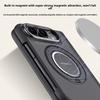 For iPhone Ultra Fold Case With Tempered Film Magnetic Shrink Stand Protective Back Cover For Wireless Charging Phone Shell