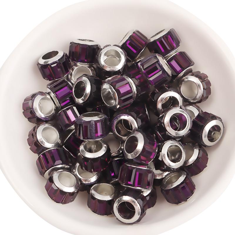 20pcs Resin Beads Diamond Shape Big Hole Round Loose Spacer Beads For DIY Jewelry Making Bracelets Necklace Earrings Accessories