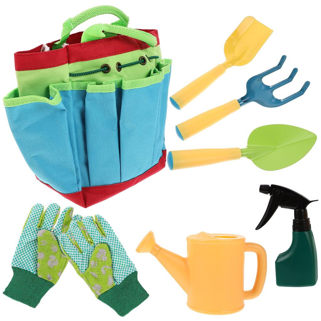 Niños Rastrillo Juego de Herramientas de Jardín Kit de Jardinería Rastrillos Juguete Suministros Herramientas Plantar Mano Niño