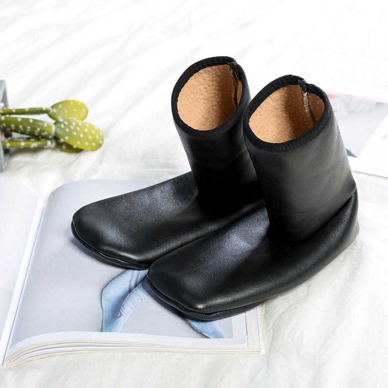 Adult Female Winter Indoor Dress Socks Non-Slip Velvet High Tube Thick Leather Floor Socks Plus Warm Socks