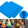 1/2/4 Stück Totenkopf Mini Totenkopf Silikonform zur Herstellung von Haustier Schokolade Süßigkeiten Gelee Gummibärchen Eiswürfel Snacks mit Tropfer