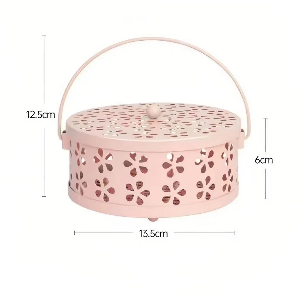 Mosquito Coil Holder Box, Mosquito Coil Burner Container, Mosquito Repellent Coil Stand for Home, Garden, Outdoor and Camping
