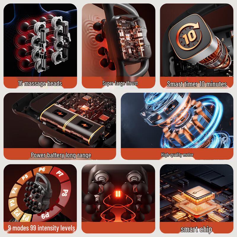 WayourCare 16-Head Percussion Massage Gun