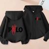 Kids Zipper Style Cardigan Coat Fashion Letter Loose Sweatshirt Toddler Boy Girl 3-14 Yrs Hoodie Casual Brand Sports Top Clothes