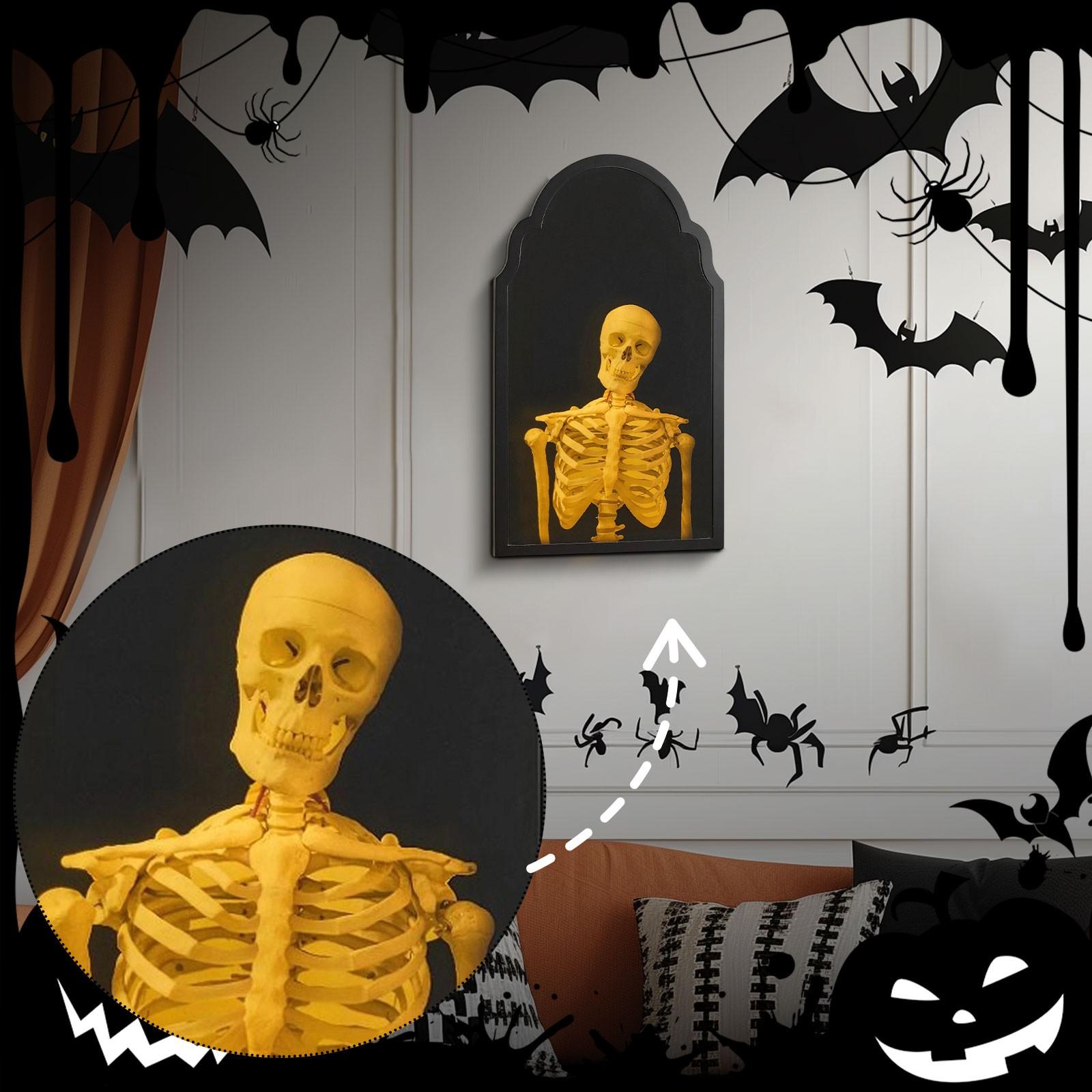 

Хэллоуинское зеркало-новинка с жуткими глазами, голографическое зеркало со светодиодной подсветкой, жуткое привидение для дома/улицы One Size