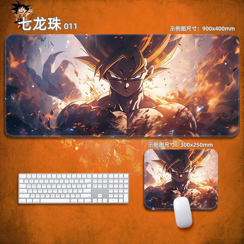 Anime Mauspads Drachenball Leder-Mauspad Nachhaltig Kleiner Junge Handgelenkstütze Tastaturunterlage Tischmatte Son Goku Animation Dekorative Tischdecke