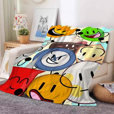 Manta de Dibujos Animados Battle for Dream Island BFDI Para Sofá Oficina Cama Avión Viaje Dormir Leer Relajarse Acampada Suave Y Cálida