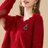 1PC Knitted Fabric Buckle Exquisite Clothing Accessories Rural Style Natural Style Sweater Buckle Elegant Wooden 10 Styles