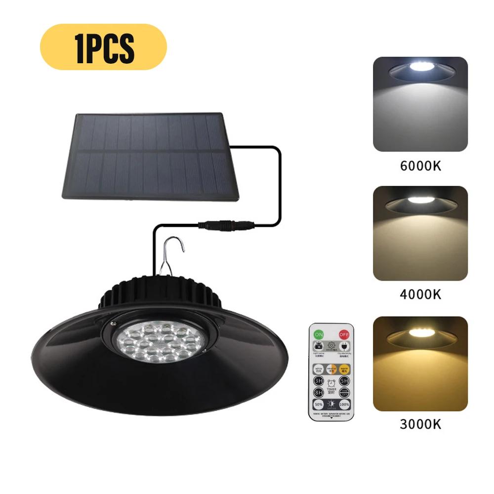 

Уличный солнечный проекционный светильник с дистанционным управлением, водонепроницаемая люстра, 3-цветный регулируемый таймер для садовой лампы на патио 3000K-4000K-6000K
