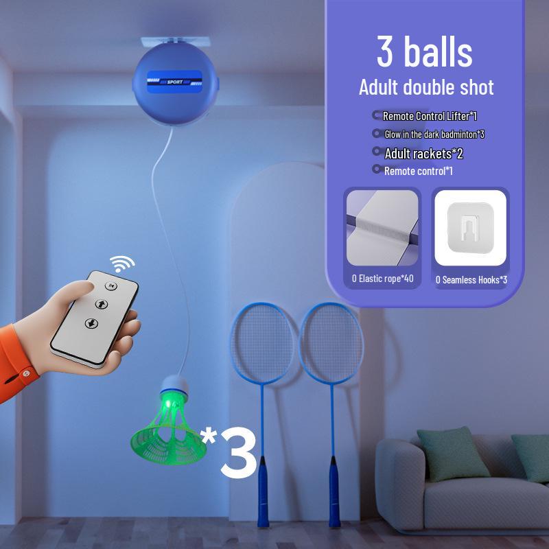 Solo Badminton Trainer: Self-Return Rebound Device with Suction Cup for Spin Practice