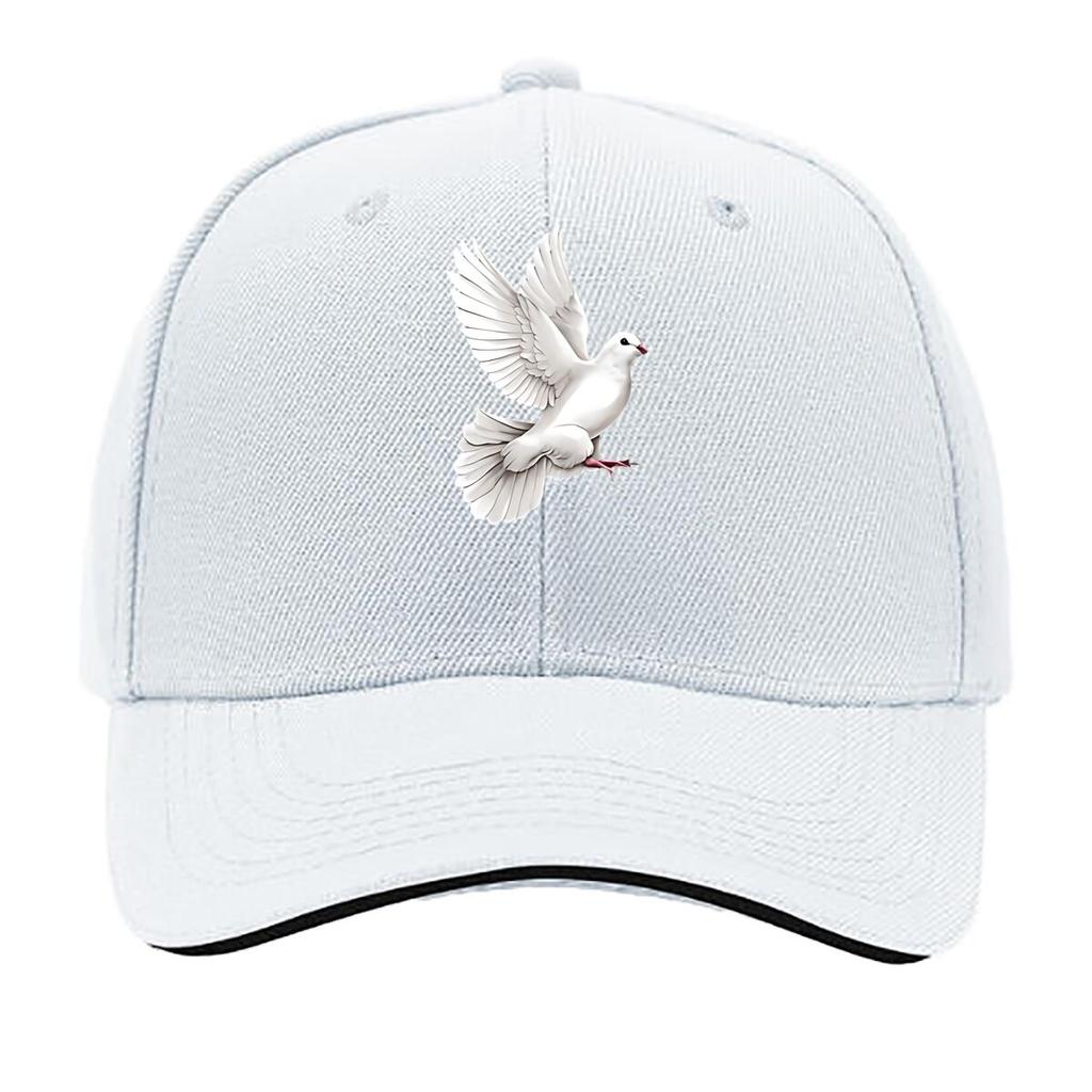 White Flying Dove Resin Home Decor Statue Hip Hop Hat Fashion Outdoor Sports Sandwich Baseball Cap