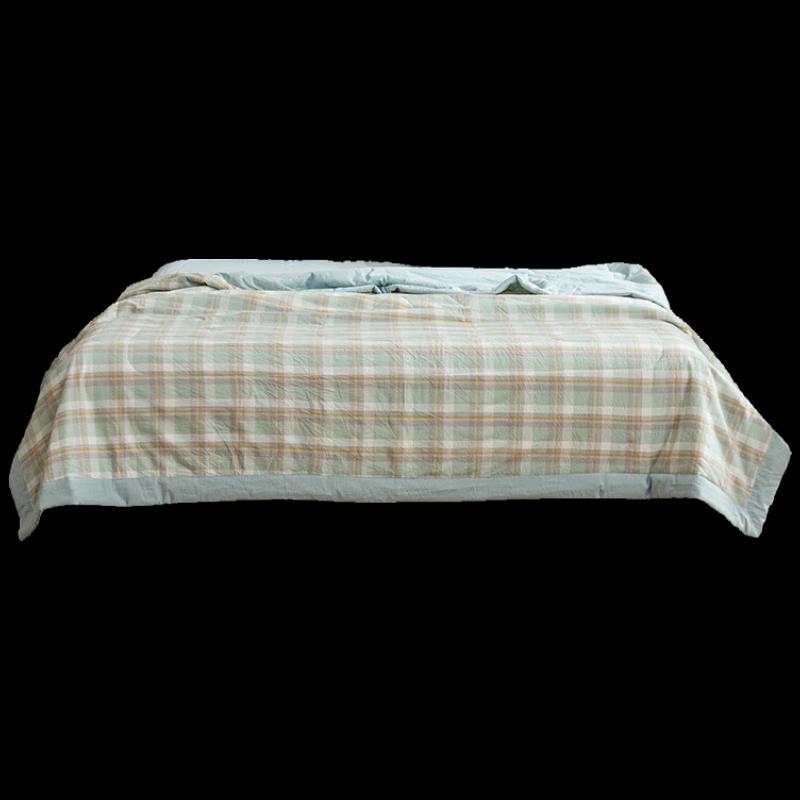 Red Bean Jianxi Green Plaid Cooling Fiber Quilt