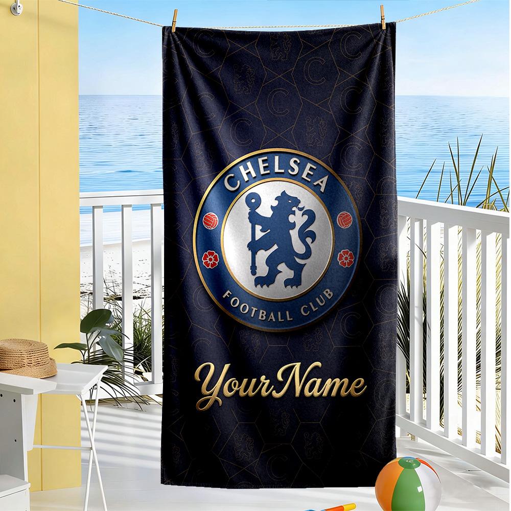 Chelsea Customizable Name Beach Towel High Absorbency & Quick-Dry Perfect for Traveling Yoga Camping and Swimming