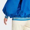 Adidas Originals SS23 Adicolor 70s Retro Series Half-Zip Monogram Logo Printed Sports Jacket Women Jacket Neon-Blue IK7882