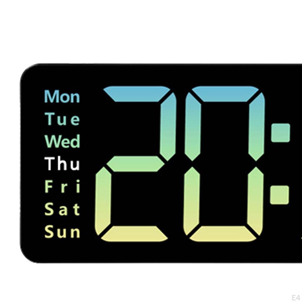 Large Wall Clock Digital Timing Mute 10 Level Brightness LED Display Electronic for