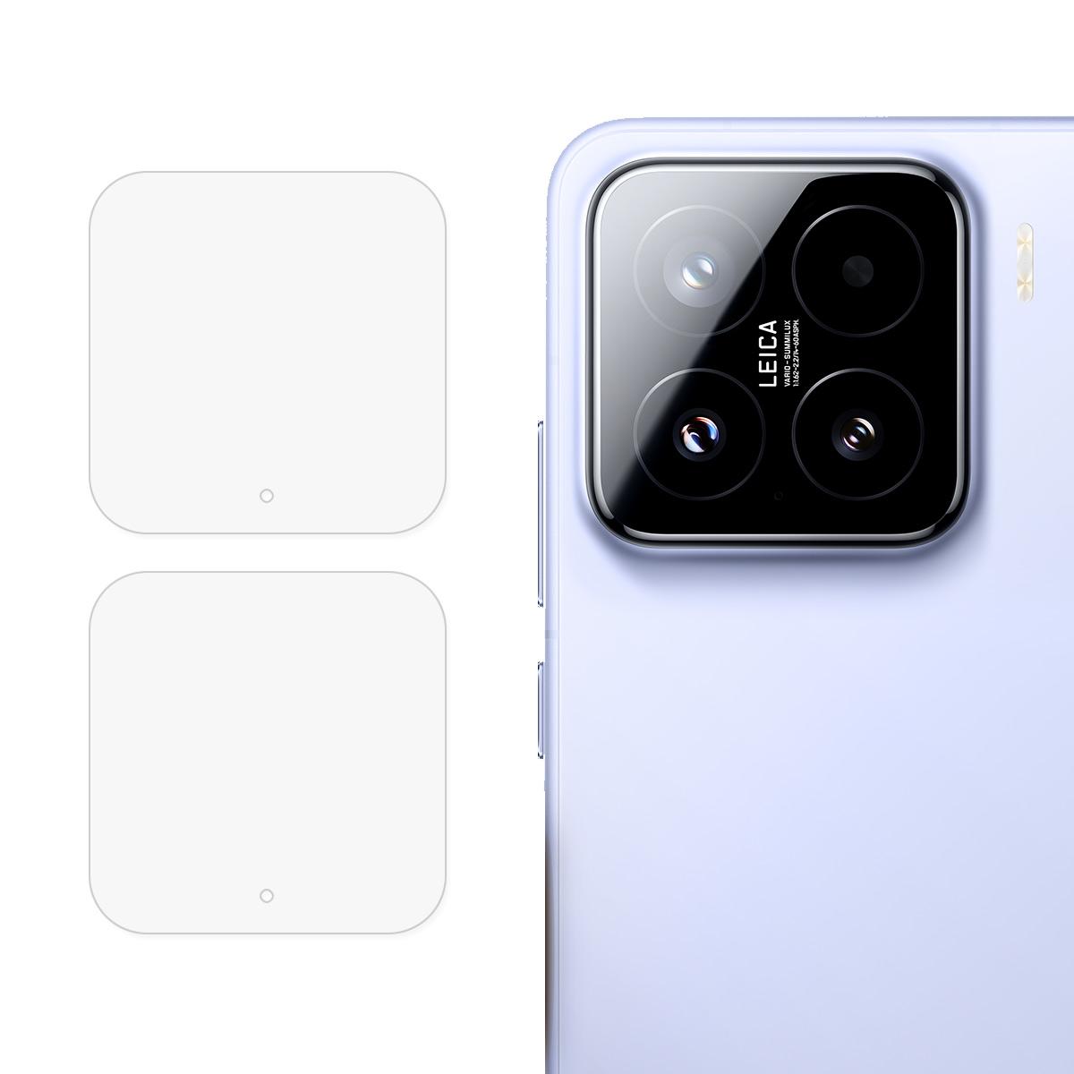 

For Xiaomi 15 ENKAY Hat-Prince 2Pcs Camera Lens Protector Integrated Tempered Glass Lens Film Transparent