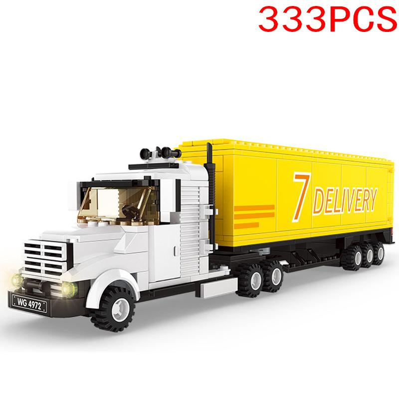 2022 City Speed Formula Transporter Bricks Big Cargo Truck Blocks Building Car Figures Set Vehicle Model Childrens Toys