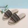 Ladies' Wedge Heel Sandals, Thick-soled Shoes Made of Woven Hemp Rope, and Comfortable Sponge Slippers