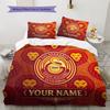 Custom Name Galatasaray Pattern Bedding Quilt Set  Home Decoration  Gift (1 * Duvet Cover + 2 * Pillowcase  Without Core)