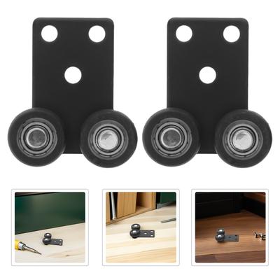 2Pcs Sliding Door Roller Wheels Noise Reducing Wardrobe Pulley for Easy DIY Closet Cabinet Storage Upgrade Wardrobe Door Roller