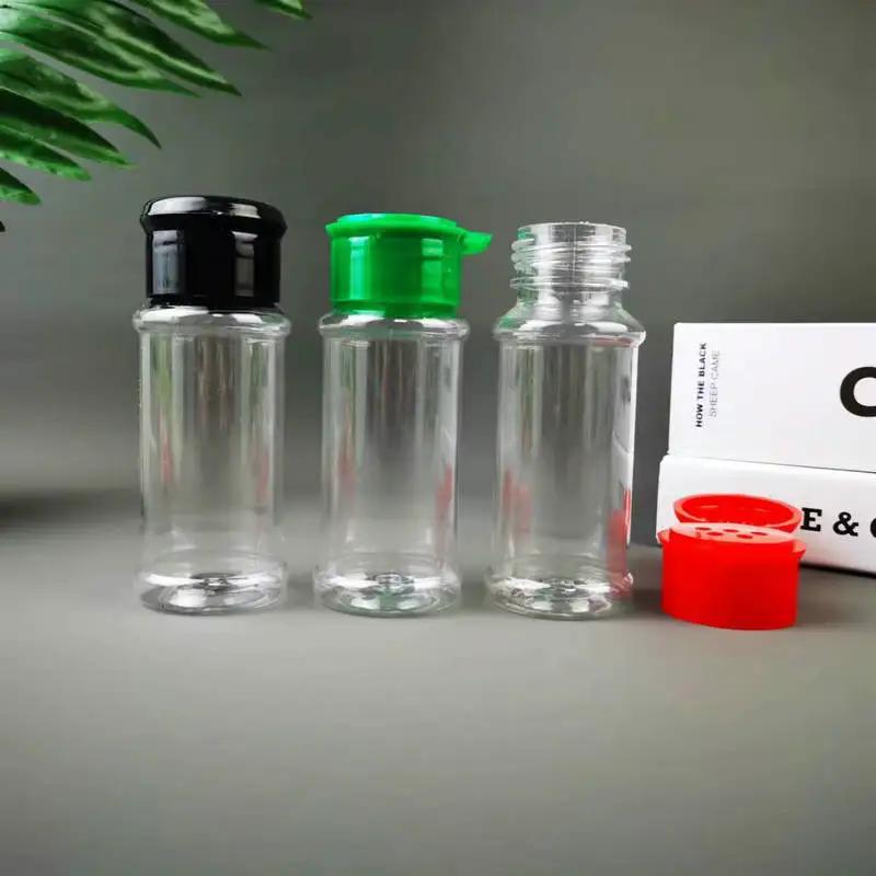 5Pcs Plastic Spice Salt Pepper Shakers Seasoning Jar BBQ Condiment Vinegar Bottle