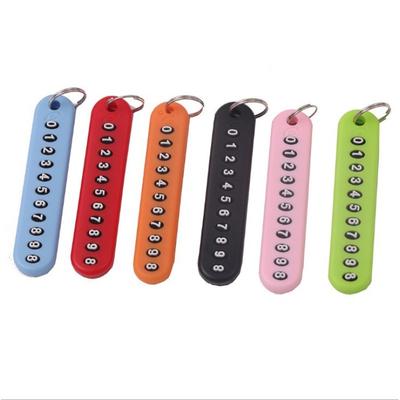 Moda DIY Chaveiro para Carro Moto Chaveiro Anti-perda Número de Telefone