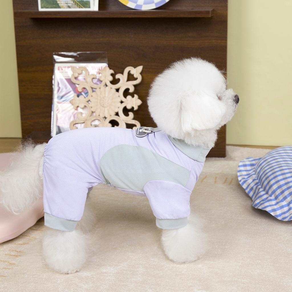 Summer thin ice silk teddy dog clothes, small dog spring clothes, cat-specific small clothes, pet clothes